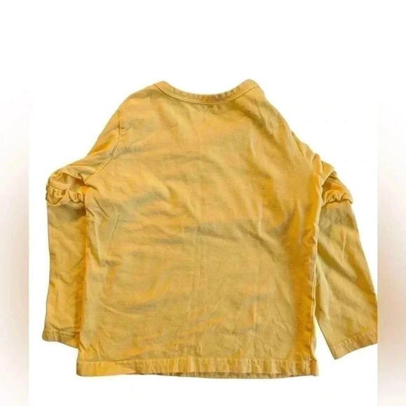 Girls Long Sleeve Shirt Cotton Floral Yellow Pink Crewneck Top Bundle SZ 5T - Picture 5 of 5